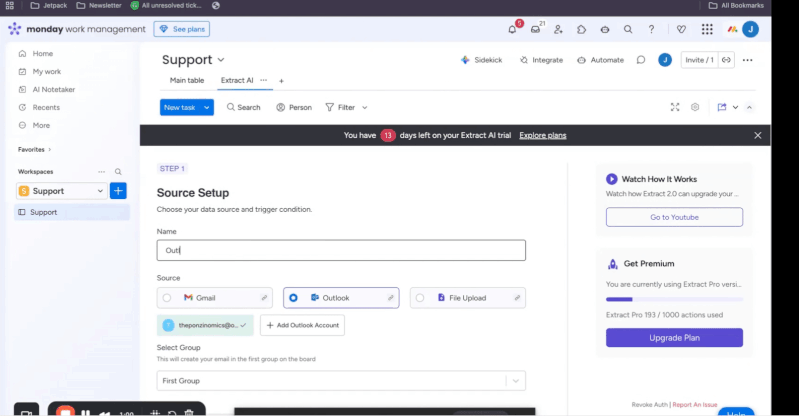 Verify Account and Select Board Group